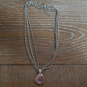 Silver "A" necklace